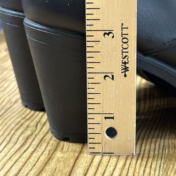 Top Moda Chunky Platform Combat Boots Black Size 9 Lug Sole Lace Up Goth Y2K - Picture 5 of 9